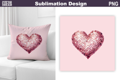Valentine Pillow Design | Heart Sublimation Product Image 1