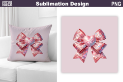 Valentine Pillow Design | Bow Sublimation Product Image 1