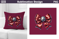 Valentine Pillow Design | Bow Sublimation Product Image 1