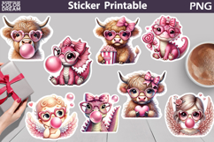 Valentine Characters Sticker | Valentines Day Sticker Product Image 1