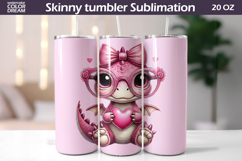 Dinosaur Glasses Tumbler Wrap | Dino Heart Tumbler Product Image 1