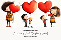 Valentine Child Couples Clipart Product Image 1