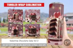 Tumbler Sublimation Wrap Valentine Chocolate Cake Product Image 1