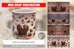 Mug sublimation design Valentine Chocolate Heart Product Image 1