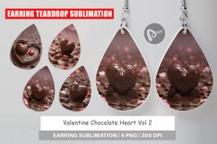 Earring Teardrop Valentine Chocolate Heart Product Image 1