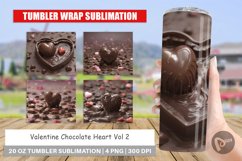 Tumbler Sublimation Wrap Valentine Chocolate Heart Product Image 1