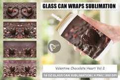 Glass Can Wraps Valentine Chocolate Heart Product Image 1