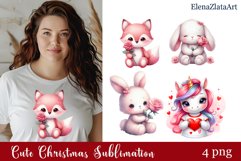 Valentines Day clipart|Cute animals clipart Product Image 1