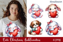 Valentines Day clipart|Cute animals clipart Product Image 1