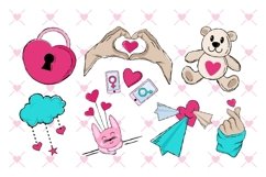 Valentine Clipart Elements Bundle Vector, Valentine's Day Product Image 6