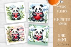 Valentines Day Square Coaster |Cute animals, animal Product Image 1