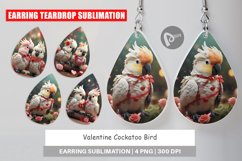 Earring Teardrop Valentine Cockatoo Bird Product Image 1