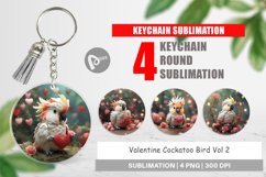 Keychain Valentine Cockatoo Bird Product Image 1