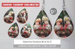 Earring Teardrop Valentine Cockatoo Bird Product Image 1