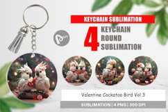 Keychain Valentine Cockatoo Bird Product Image 1
