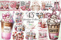 Valentine Coffee Clipart Product Image 1