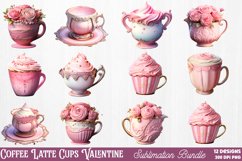 Valentine Coffee Clipart, Valentine Coffee Clipart Bundle, Valentine Coffee Watercolor, Watercolor Valentine Coffee, Valentine Coffee Sublimation, Valentine Coffee Cupcake, Valentine Coffee Clip Art, Valentine Coffee Sublimation Designs, Valentine Coffee 