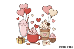 Valentine Coffee PNG, Valentine PNG Product Image 1