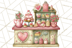 Valentine Coffee Shop Clipart PNG Cute Barista Cafe Clipart Product Image 2