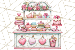 Valentine Coffee Shop Clipart PNG Cute Barista Cafe Clipart Product Image 3
