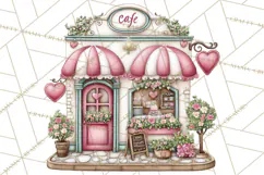 Valentine Coffee Shop Clipart PNG Cute Barista Cafe Clipart Product Image 2