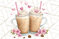 Valentine Coffee Shop Clipart PNG Cute Barista Cafe Clipart Product Image 5