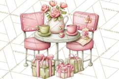 Valentine Coffee Shop Clipart PNG Cute Barista Cafe Clipart Product Image 4