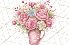 Valentine Coffee Shop Clipart PNG Cute Barista Cafe Clipart Product Image 5