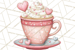Valentine Coffee Shop Clipart PNG Cute Barista Cafe Clipart Product Image 2