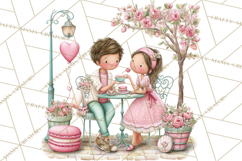 Valentine Coffee Shop Clipart PNG Cute Barista Cafe Clipart Product Image 4