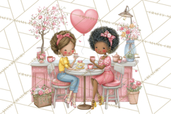 Valentine Coffee Shop Clipart PNG Cute Barista Cafe Clipart Product Image 3