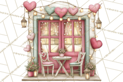 Valentine Coffee Shop Clipart PNG Cute Barista Cafe Clipart Product Image 3