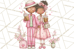 Valentine Coffee Shop Clipart PNG Cute Barista Cafe Clipart Product Image 4