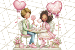 Valentine Coffee Shop Clipart PNG Cute Barista Cafe Clipart Product Image 5