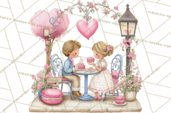 Valentine Coffee Shop Clipart PNG Cute Barista Cafe Clipart Product Image 2