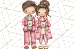 Valentine Coffee Shop Clipart PNG Cute Barista Cafe Clipart Product Image 2