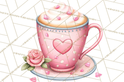 Valentine Coffee Shop Clipart PNG Cute Barista Cafe Clipart Product Image 5