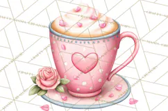 Valentine Coffee Shop Clipart PNG Cute Barista Cafe Clipart Product Image 5