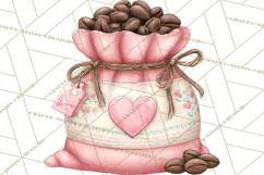 Valentine Coffee Shop Clipart PNG Cute Barista Cafe Clipart Product Image 2