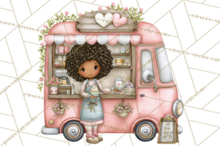 Valentine Coffee Shop Clipart PNG Cute Barista Cafe Clipart Product Image 2