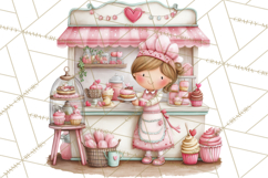 Valentine Coffee Shop Clipart PNG Cute Barista Cafe Clipart Product Image 5