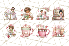 Valentine Coffee Shop Clipart PNG Cute Barista Cafevalentine Product Image 6