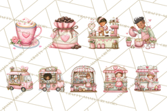 Valentine Coffee Shop Clipart PNG Cute Barista Cafevalentine Product Image 9
