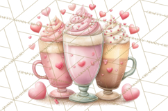 Valentine Coffee Shop Clipart PNG Cute Barista Cafe Clipart Product Image 5