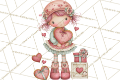 Valentine Cookie People Clipart PNG, Sugar Cookie Characters Product Image 4