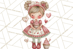 Valentine Cookie People Clipart PNG, Sugar Cookie Characters Product Image 5