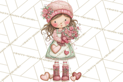 Valentine Cookie People Clipart PNG, Sugar Cookie Characters Product Image 3
