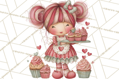 Valentine Cookie People Clipart PNG, Sugar Cookie Characters Product Image 4