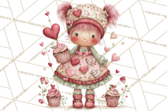 Valentine Cookie People Clipart PNG, Sugar Cookie Characters Product Image 3