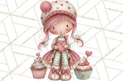 Valentine Cookie People Clipart PNG, Sugar Cookie Characters Product Image 5